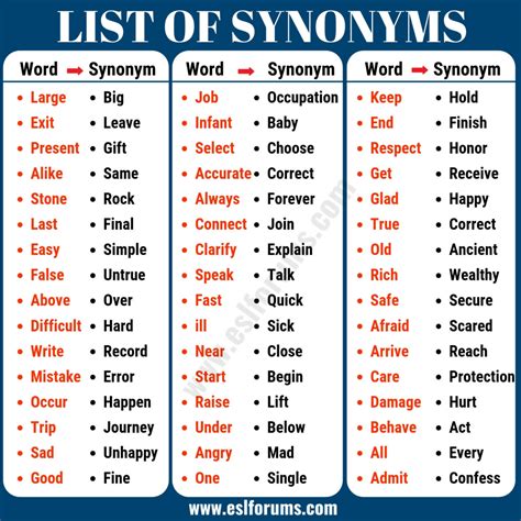 meaning synonym|synonym examples.